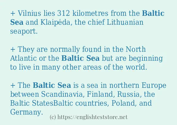 Baltic sea some ways to use