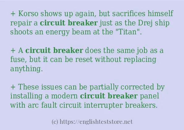 Circuit breaker some ways to use