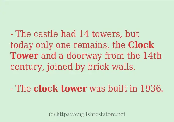 Clock tower some ways to use