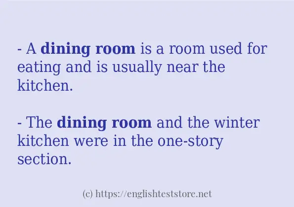 Dining room in-sentences