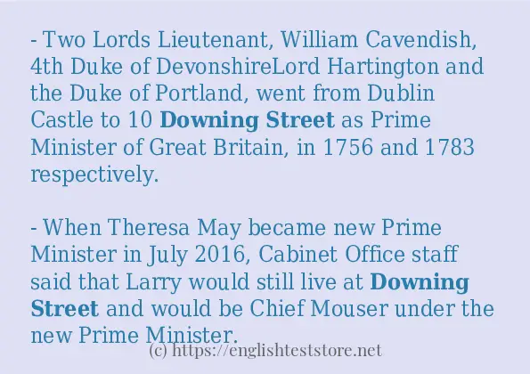 Downing street some ways to use