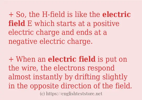 Electric field how to use in sentences