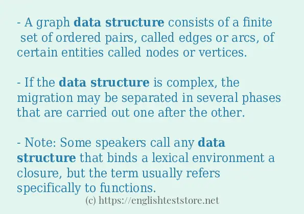 Example sentences of Data structure