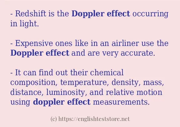 Example sentences of Doppler effect