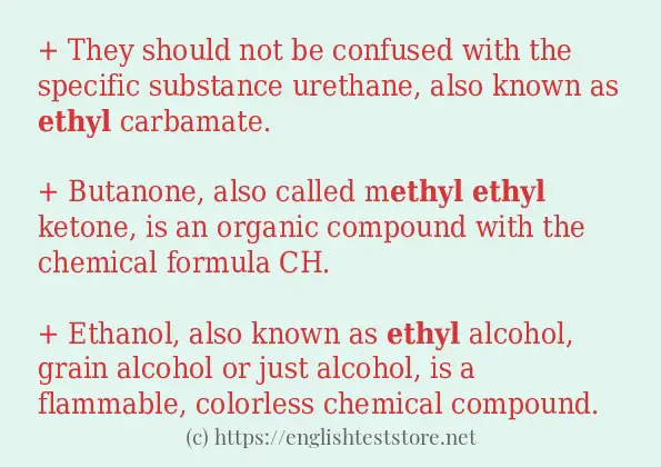 Example sentences of Ethyl