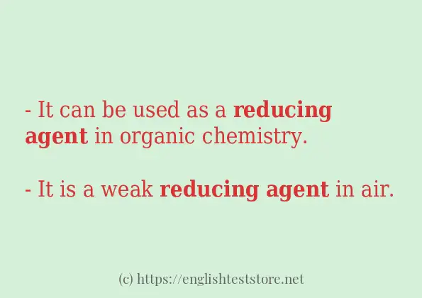 Example sentences of Reducing agent