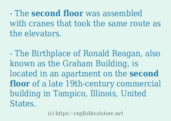 Example sentences of Second floor