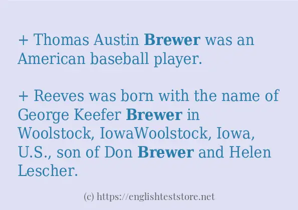 Example sentences of brewer