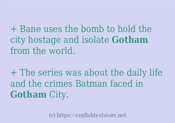 Example sentences of gotham