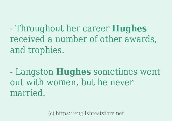 Example sentences of hughes