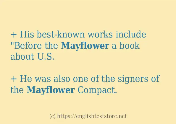 Example sentences of mayflower