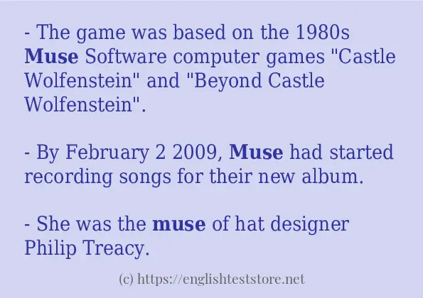 Example sentences of muse
