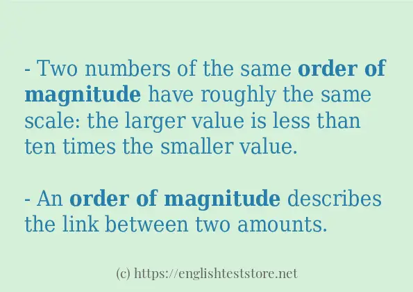 Example sentences of order of magnitude