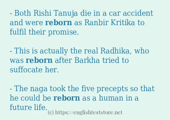 Example sentences of reborn