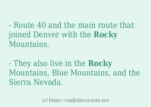 Example sentences of rocky