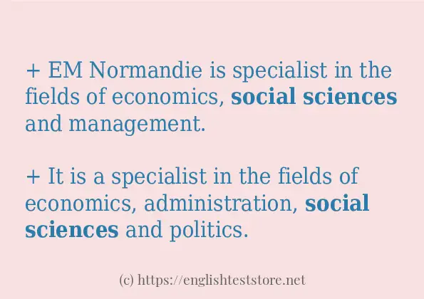 Example sentences of social sciences
