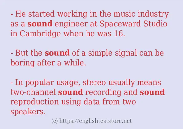 Example sentences of sound