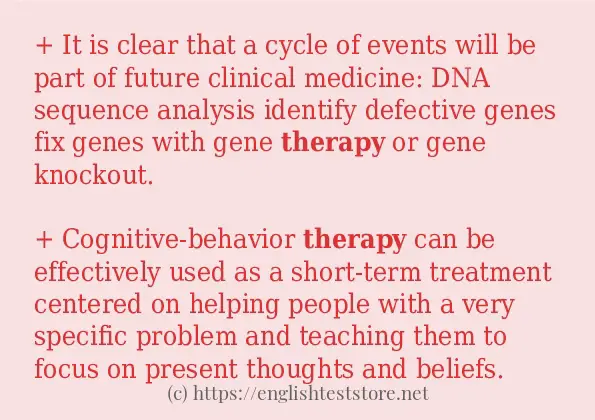 Example sentences of therapy