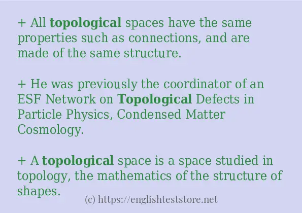 Example sentences of topological