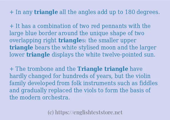 Example sentences of triangle