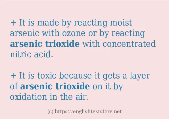 Example uses in sentence of arsenic trioxide