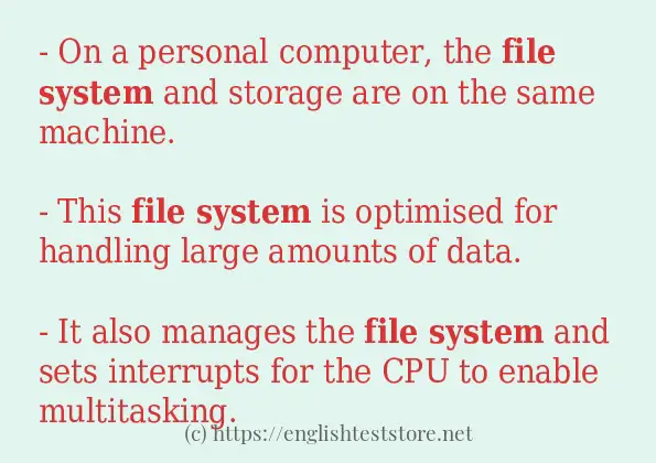 File system in-sentences