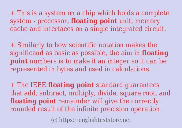 Floating point some ways to use