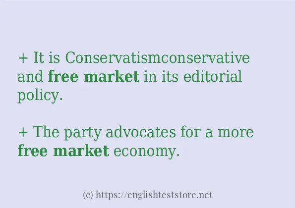 Free market how to use in sentences