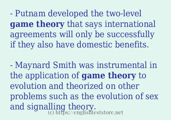 Game theory - sentence examples