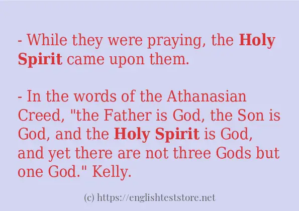 Holy spirit use in-sentences