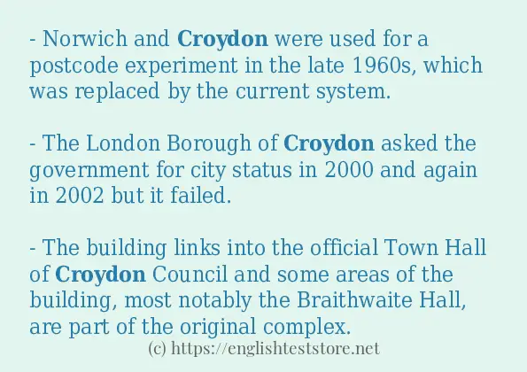 How to use croydon