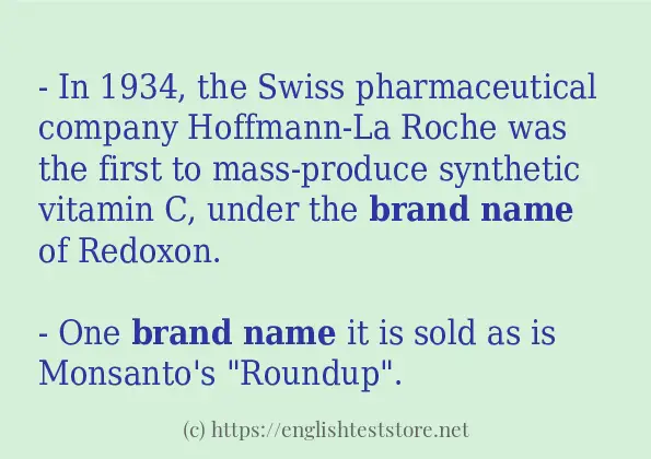 How to use in-sentence of Brand name