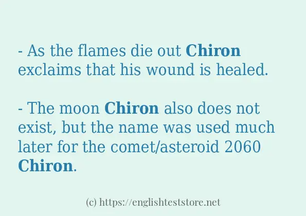 How to use in sentence of chiron