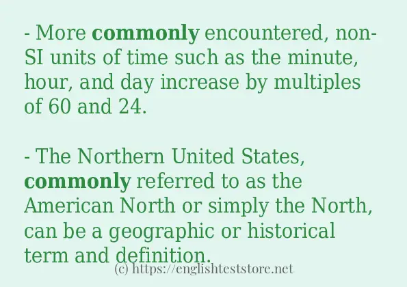 How to use in-sentence of commonly