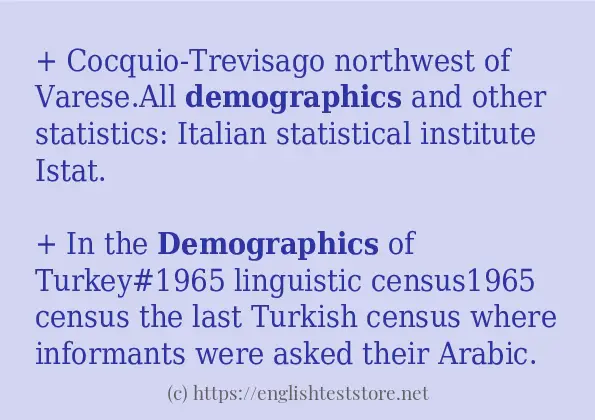 How to use in-sentence of demographics