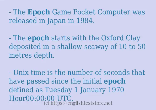 How to use in-sentence of epoch