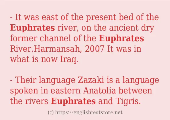 How to use in-sentence of euphrates