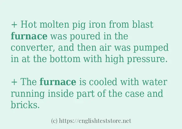 How to use in-sentence of furnace
