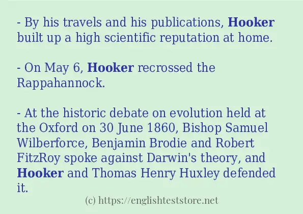 How to use in-sentence of hooker