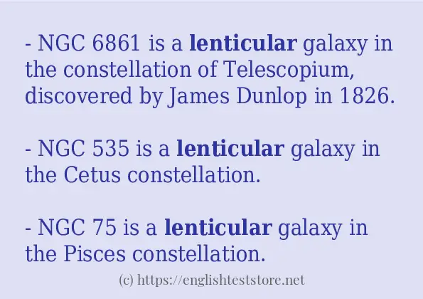 How to use in-sentence of lenticular