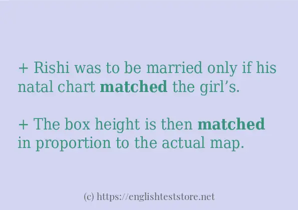 How to use in-sentence of matched