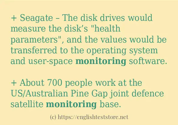 How to use in-sentence of monitoring