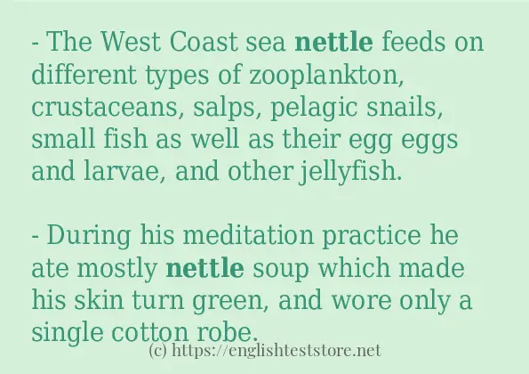 How to use in sentence of nettle How to use in sentence of nettle