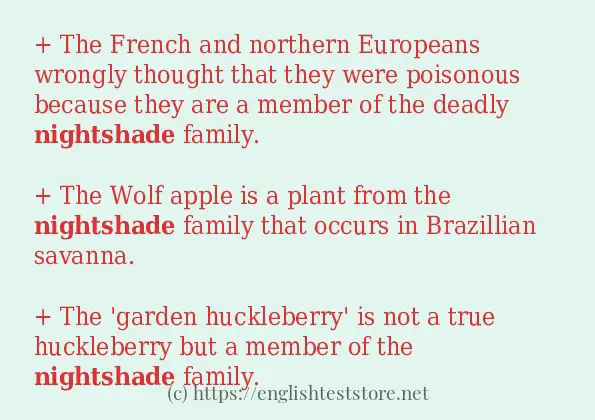 How to use in-sentence of nightshade
