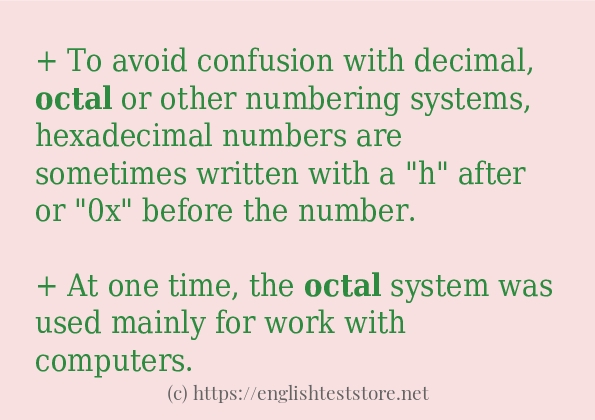 How to use in-sentence of octal