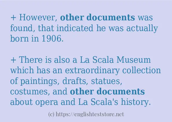 How to use in-sentence of other documents