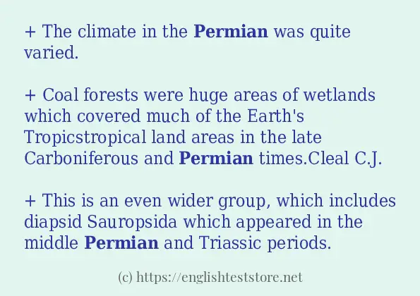 How to use in-sentence of permian