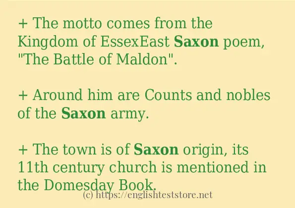 How to use in-sentence of saxon