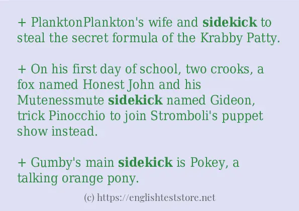 How to use in-sentence of sidekick