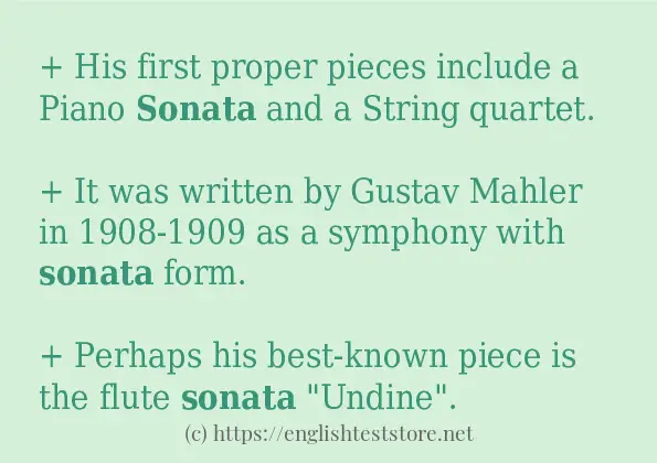 How to use in-sentence of sonata